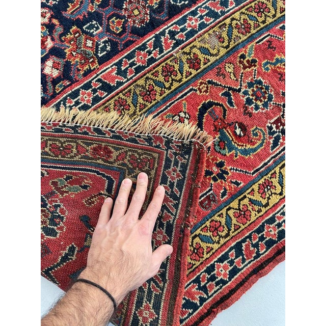 Persian Antique Kurdish Kelleh Gallery Runner C. 1900's Rug 7.4 x 19.5 For Sale - Image 3 of 14