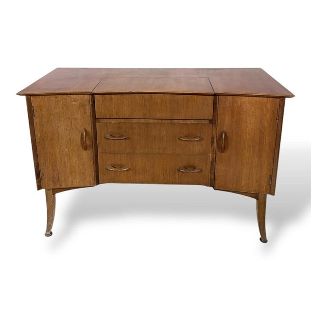 1960s Vintage Wrighton Walnut and Teak Dressing Table, 1960s For Sale - Image 5 of 9
