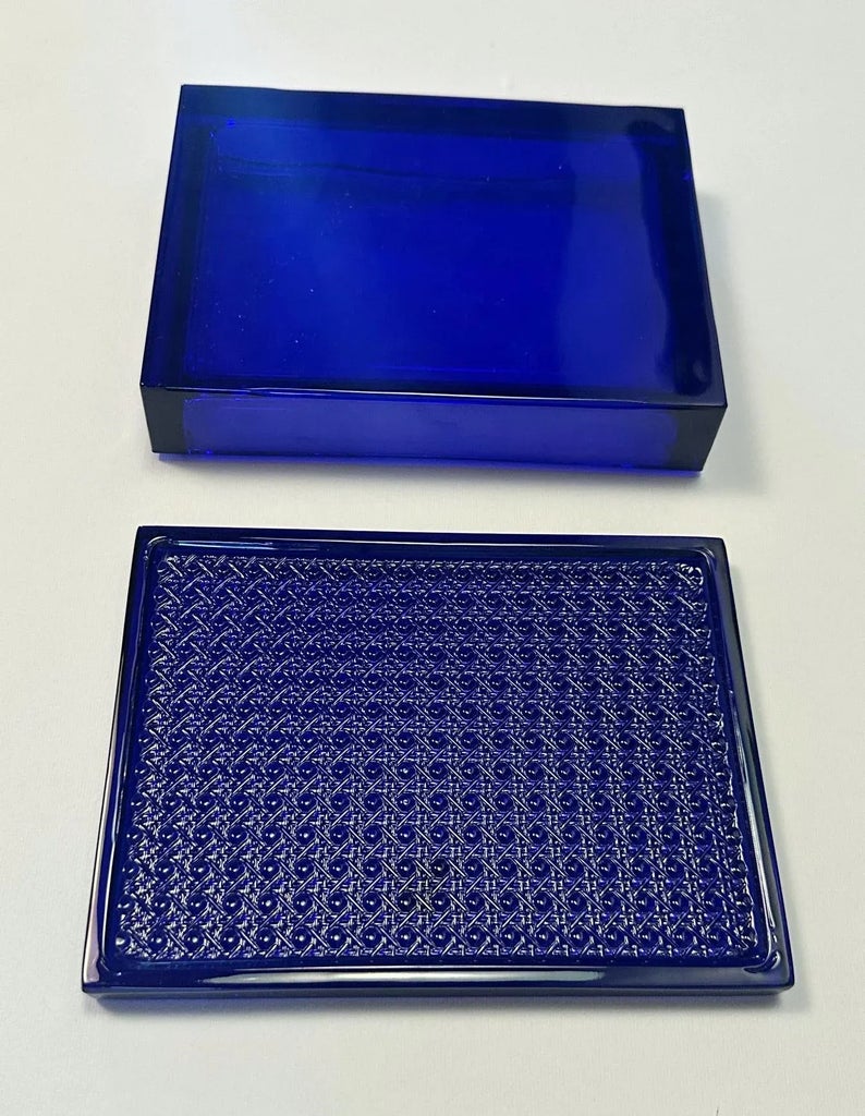 Dior Havana/Blue Diorpower Flat Top orig case/box not included Perfect condition Large Jewelry Box Blue Cannage Tartan Lacquered Wood and  main image 4