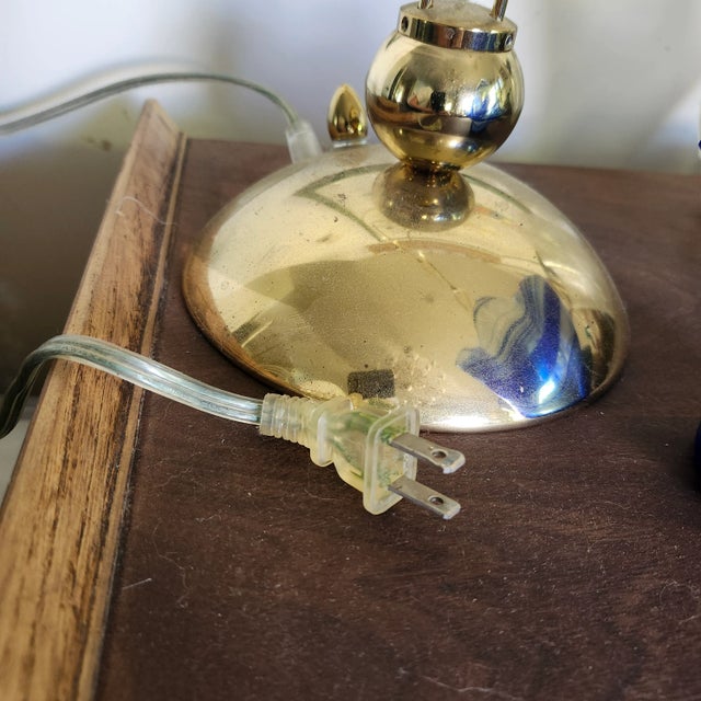 Vintage Murano Table Lamp Aureliano Toso Art Glass Flower Tulip For Sale - Image 9 of 9