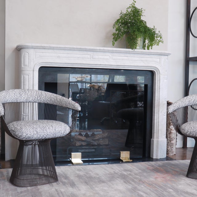 Traditional Tobacco Quinn Fireplace Screen Iron For Sale - Image 3 of 6