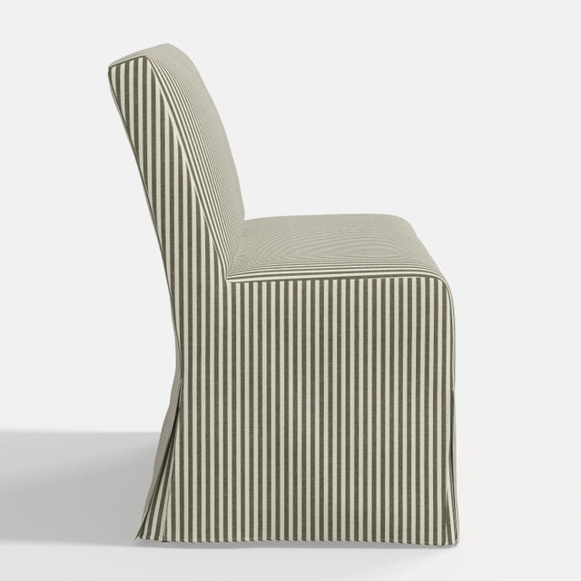 Not Yet Made - Made To Order Stoffer Home x Cloth & Company Lindy Slipcover Dining Banquette in Jane Stripe Laurel For Sale - Image 5 of 6