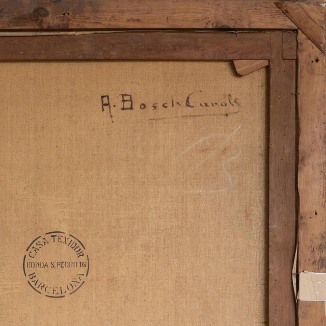 Andreu Bosch I Canals, Catalan Landscape with Sky, 1920s, Oil on Canvas, Framed For Sale - Image 7 of 9