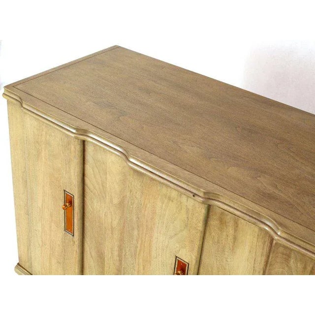 Wood 1960s Mid-Century Modern Horn Tone Cerused Finished Sideboard Credenza For Sale - Image 7 of 11