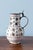 Pewter-Mounted Floral Jug from Brussels Faience, Late 18th Century For Sale - Image 5 of 11
