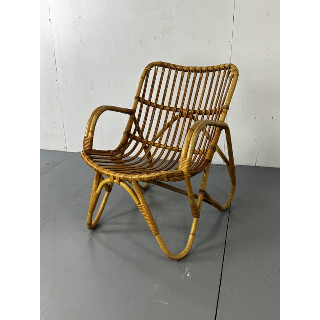 Vintage Bohemian Bamboo Easy Chair from Rohé Noordwolde, 1950s For Sale - Image 10 of 16