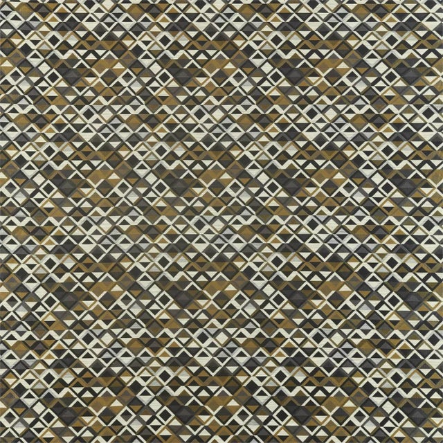Harlequin Boka Fabric in Slate/Charcoal/Brass For Sale