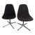 Pair of Herman Miller Eames Swivel Base Office Chairs in Black Fabric, Dated 1983 For Sale