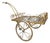 Mid 20th Century Hollywood Regency Gilt Iron Tea/Bar Cart on Wheels For Sale