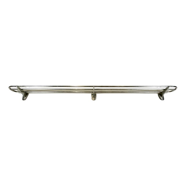 Long Bauhaus Wall-Mounted Shelf in Tubular Aluminum, 1940s For Sale