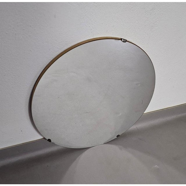 Gold Mid-Century Round Mirror, 1960s For Sale - Image 8 of 18