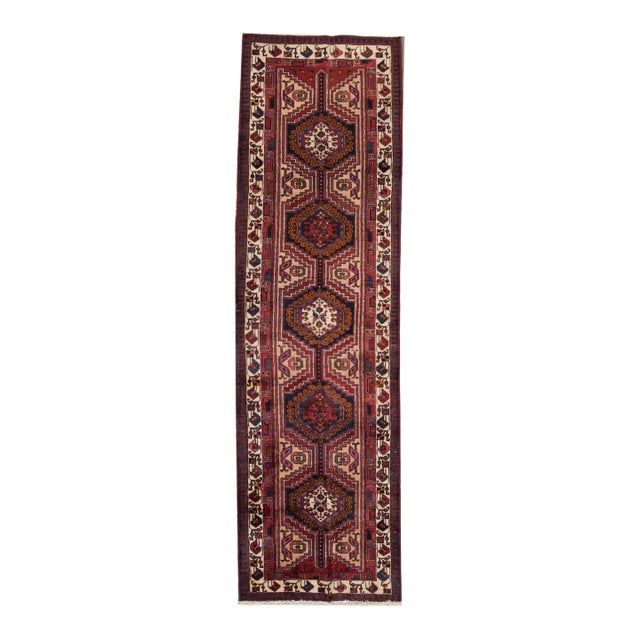 Vintage Persian Hamadan Rug, 2'9" X 10'1" For Sale