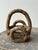 Brown Vintage Folk Art Bottle Cap Sculptural Basket, Circa 1930s-40s For Sale - Image 8 of 15