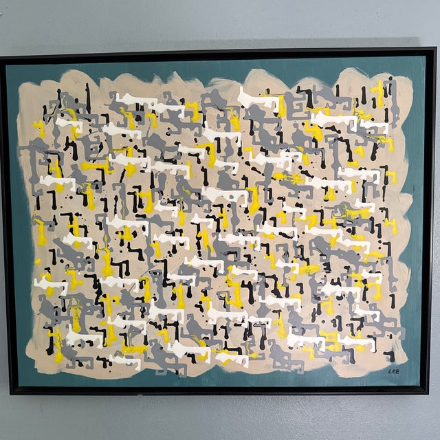 Vintage Mid-Century Abstract Expressionist Gallery Wall Collection by Lee Studio - Complete 12 Pieces For Sale - Image 10 of 12