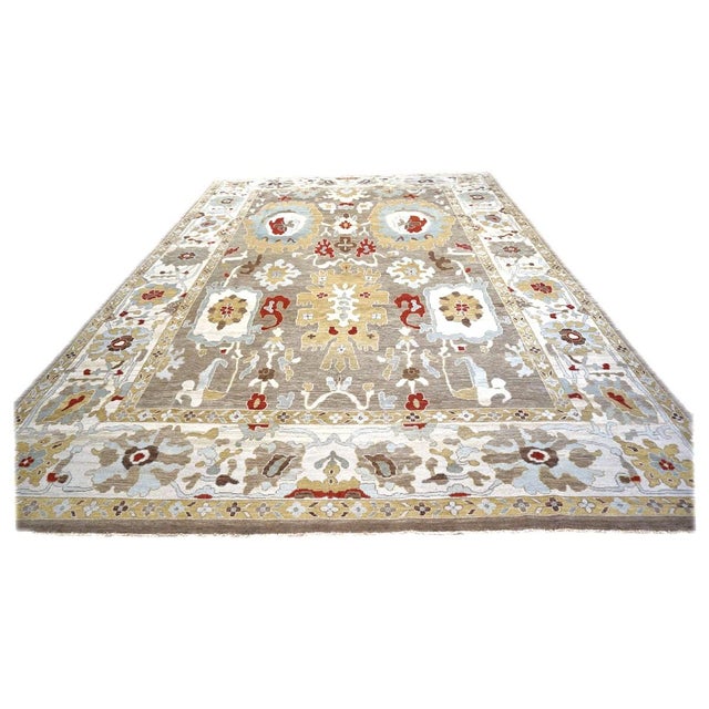 Condition: New Origin: Afghanistan Design: Sultanabad Actual size: 9'11"x14'3" Thickness: 1/4" Color: Tan, Light Blue,...