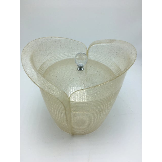 Hollywood Regency Midcentury Acrylic Ice Bucket For Sale - Image 3 of 8