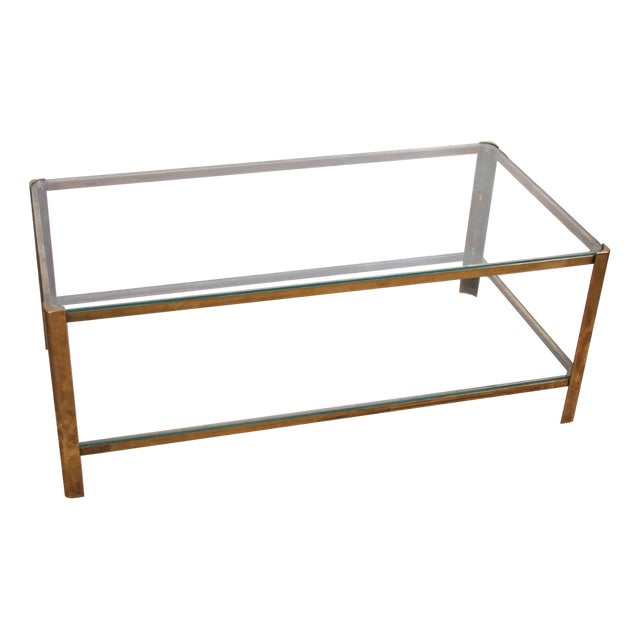 Mid-Century 2-Tier Coffee Table by Jacques Théophile Lepelletier, 1960s For Sale