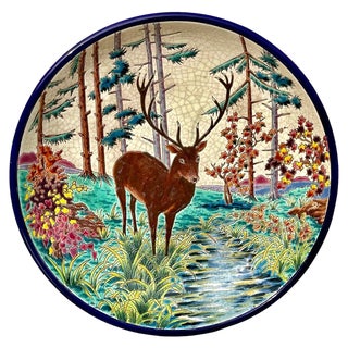 Large Vintage Earthenware Dish For Sale