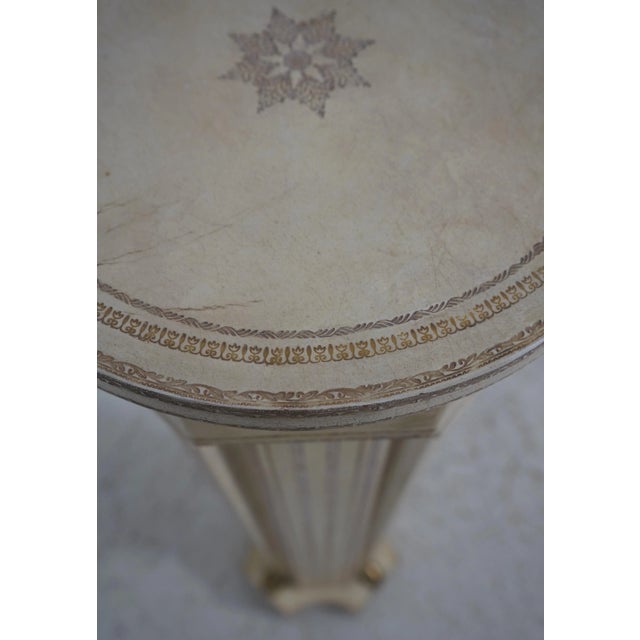 Maitland Smith Leather Wrapped French Empire Pedestal For Sale In Philadelphia - Image 6 of 12