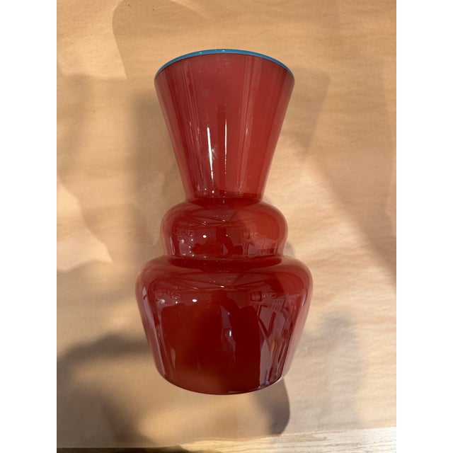 Early 21st Century Vintage Studio Paran Blown Glass Vase For Sale - Image 4 of 4