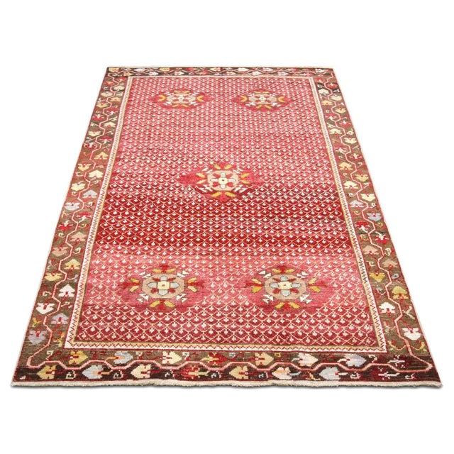 1960s Turkish Oushak Rug For Sale In Los Angeles - Image 6 of 6