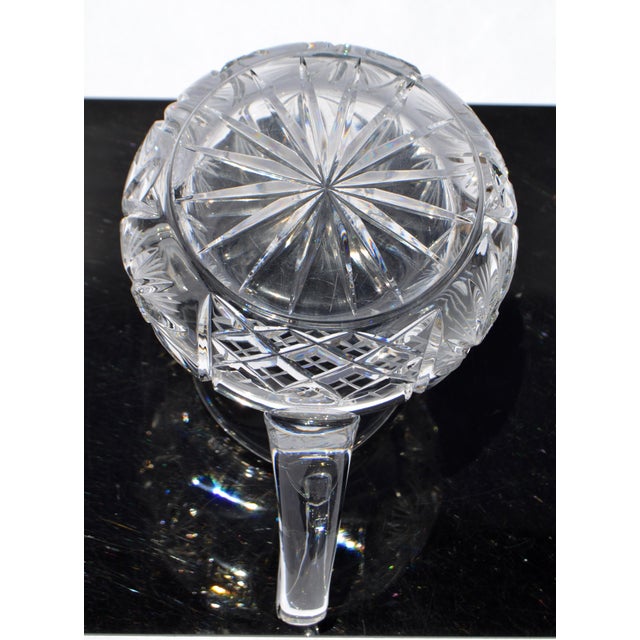 Early-20th Century American Brilliant Cut Glass Pitcher Carafe Decanter 50% Lead For Sale - Image 16 of 17