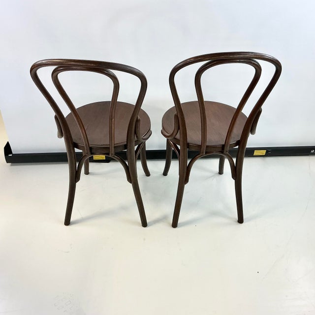 1940s Boho Chic French Style Heywood-Wakefield Bentwood Bistro Cafe Chairs - Set of 4 For Sale - Image 14 of 18
