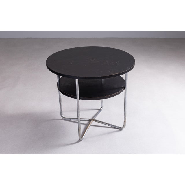 Coffee Table with Tubular Frame by Michael Thonet, 1940s For Sale - Image 4 of 14
