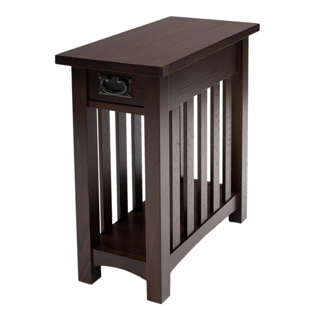 2020s Mission Arts & Crafts 1 Drawer Side Table For Sale - Image 5 of 18