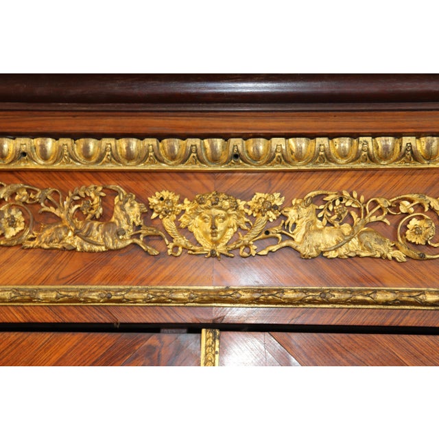 19th C French Louis XVI Style Bronze Ormolu Mounted Curio China Cabinet For Sale - Image 4 of 7