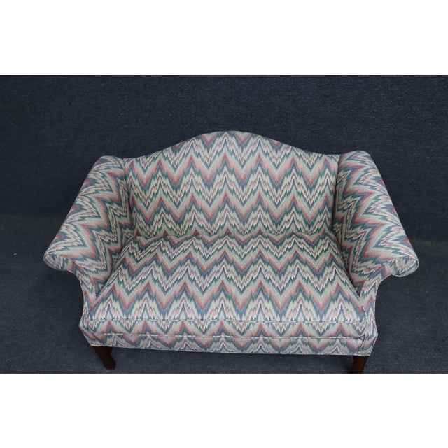 1990s Southwood Flame Stitch Upholstered Settee For Sale - Image 5 of 12
