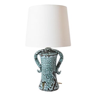 Kasaï Erato Green Crackle Handles Ceramic Lamp by Barracuda Interiors For Sale