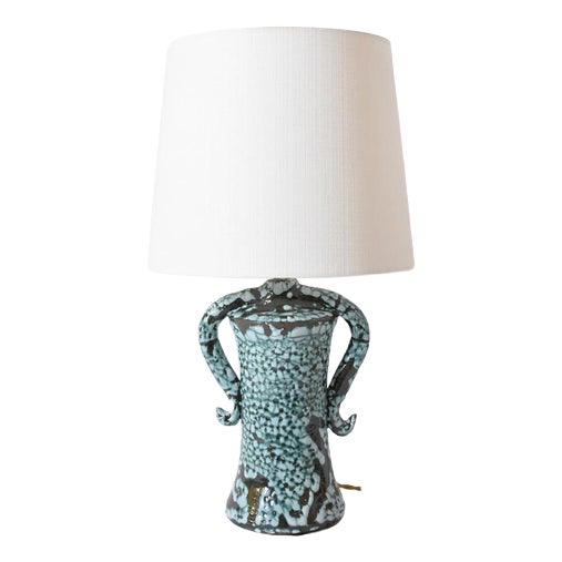 Kasaï Erato Green Crackle Handles Ceramic Lamp by Barracuda Interiors For Sale