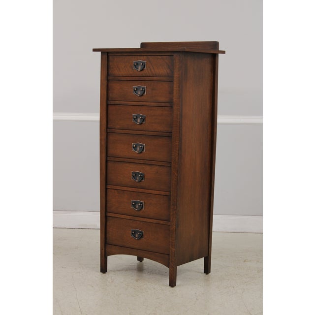 Arts & Crafts Stickley Mission Oak Arts & Crafts Lingerie Chest For Sale - Image 3 of 16