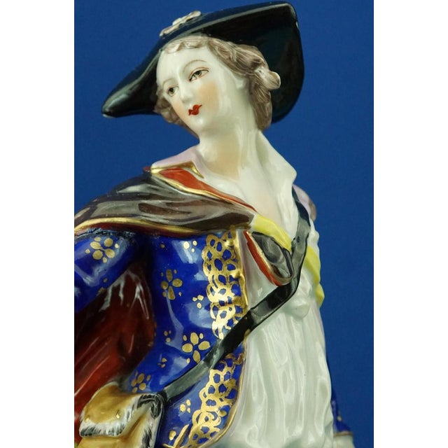Rococo Style Lady and Dandy Figurines in Porcelain from Chelsea-Derby Factory, England, 1760s, Set of 2 For Sale - Image 16 of 18