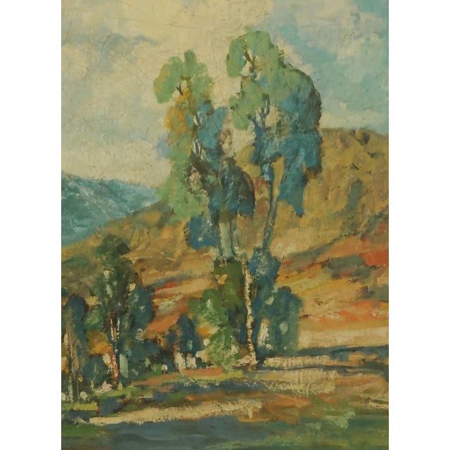 Original Oil Southern California Landscape C. 1930s -- The Eucalyptus Grove Vibrant, painterly Southern California...