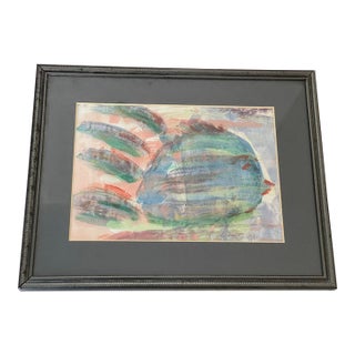 Small Abstract Painting Fishy Washy by Elia For Sale