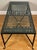Elegant Wrought Iron Coffee Table With Glass Top and Gilt Accent For Sale - Image 4 of 12