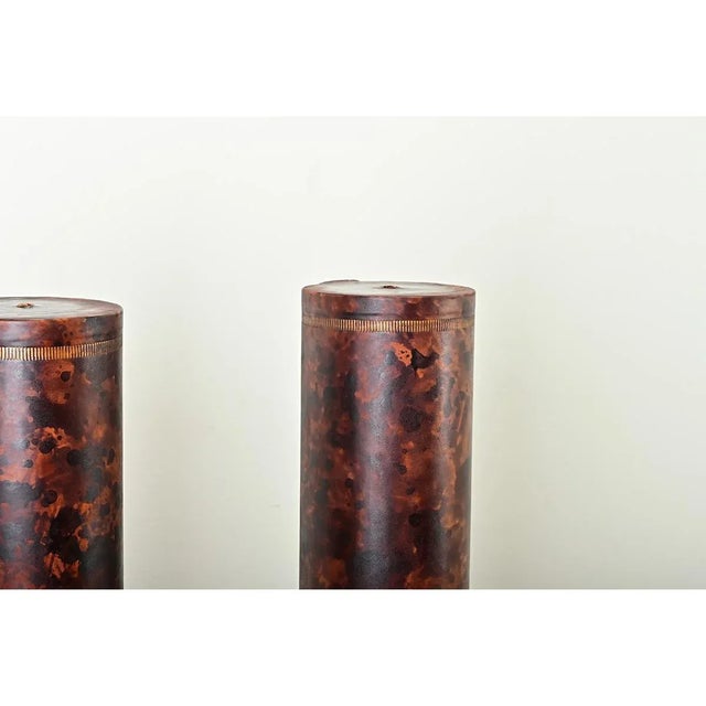 French French Vintage Faux Tortoiseshell Columns - A Pair For Sale - Image 3 of 10