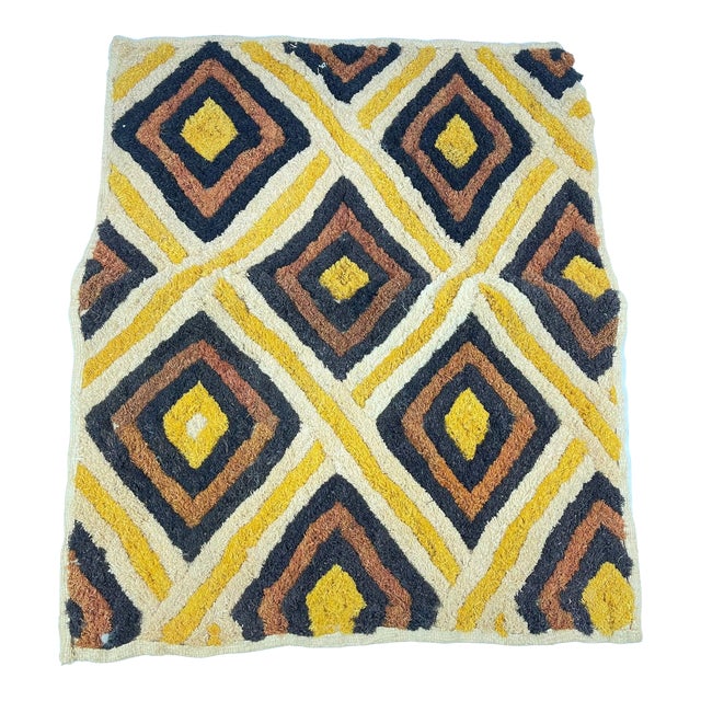 Early 20th Century Kuba Shoowa Square 24x20 Inch For Sale