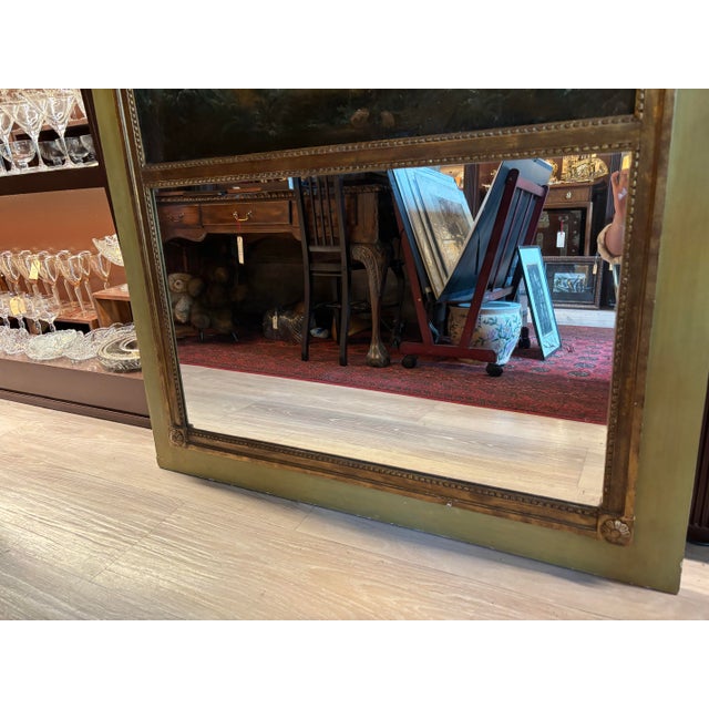 19th Century French Napoleon III Trumeau Mirror With Aesop’s “The Fox and the Grapes” Oil Painting, C. 1860 [Ks] For Sale - Image 4 of 11