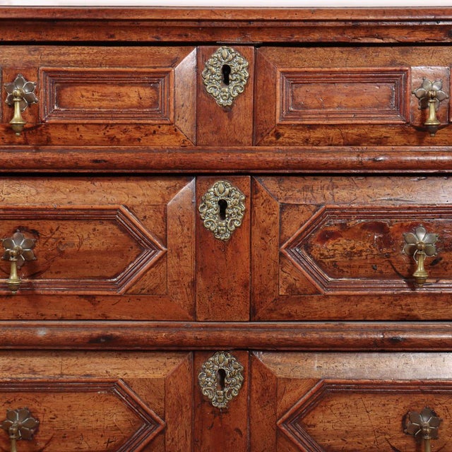 Antique Oak Chest of Drawers, 1700s For Sale - Image 6 of 9
