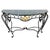 French French Empire Style Wrought Iron & Black Marble Serpentine Console Table For Sale - Image 3 of 11