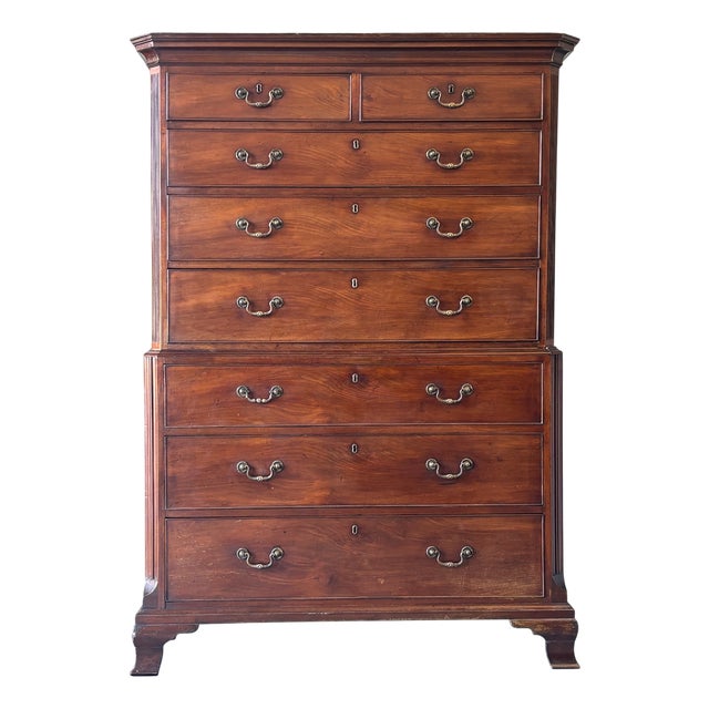 Antique George III Mahogany Chest, 1780 For Sale