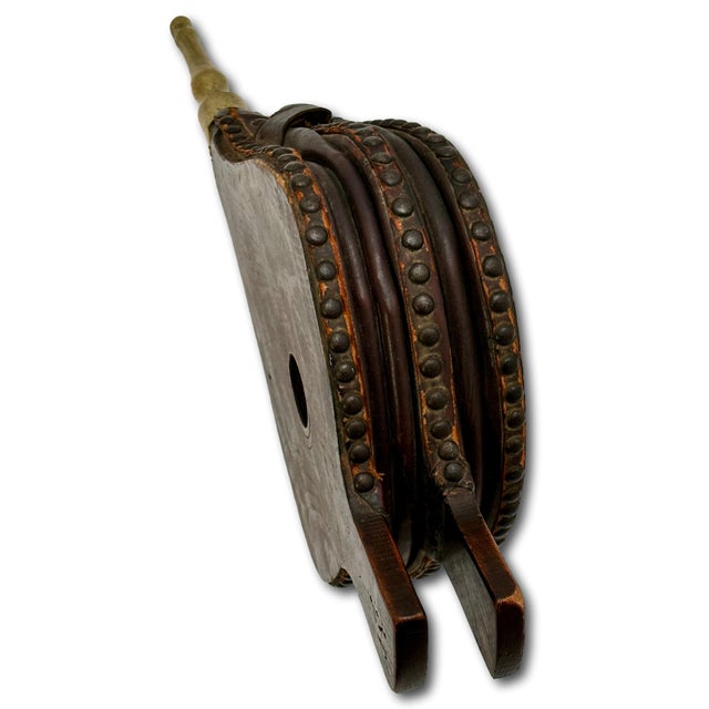 Outstanding Large 1890s Antique Hand Made English Yew Wood & Brass "Double Lung" Fireplace Bellows - 24 Inches Long For Sale - Image 11 of 18