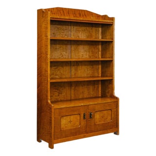 Exceptional Art Nouveau Bookshelf For Sale
