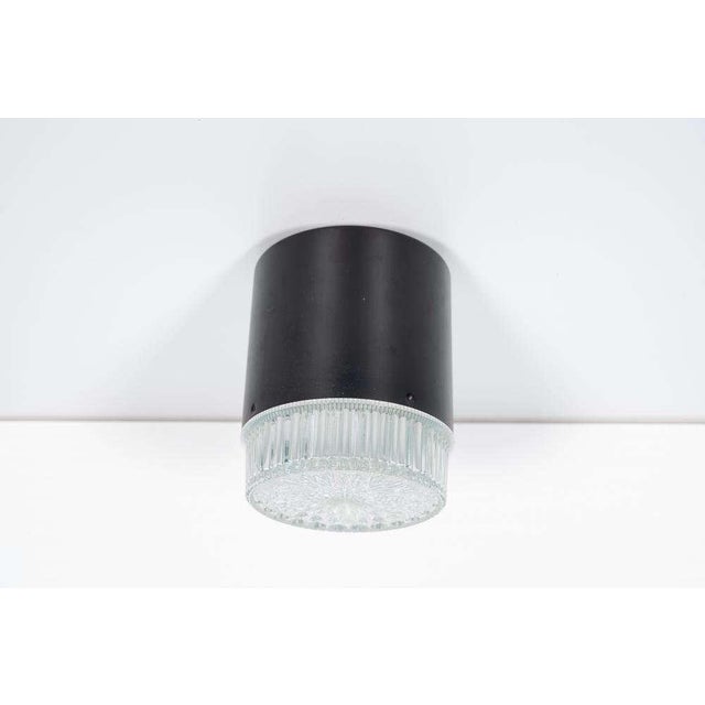 Vintage Glass and Metal Ceiling Lamp, 1960s For Sale - Image 3 of 15