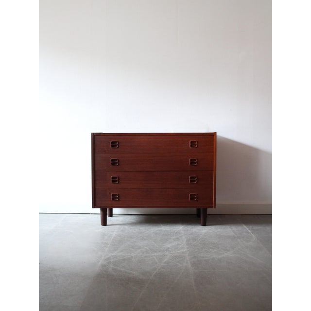 Brown Vintage Danish Chest of Drawers in Teak, 1960s For Sale - Image 8 of 8
