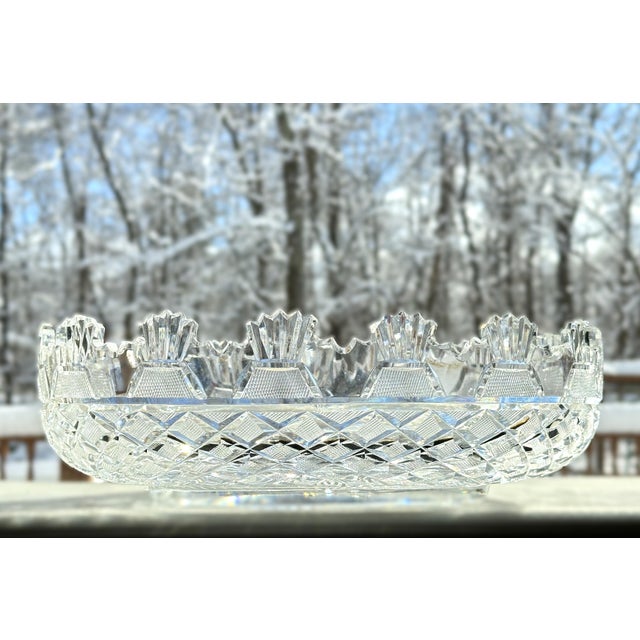 Transparent Waterford Crystal Kennedy Oval Centerpiece Bowl – Heritage Collection For Sale - Image 8 of 15