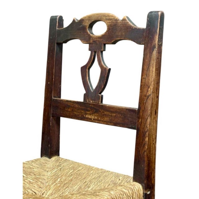 Wood Spanish Rustic Chair, 1750s For Sale - Image 7 of 11